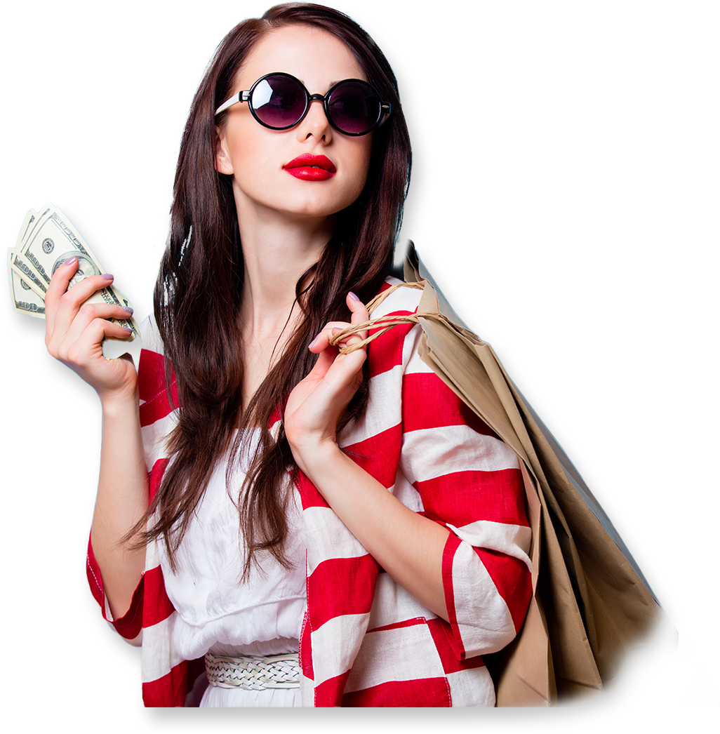 Woman with bags