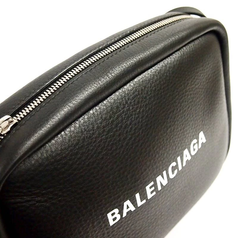 Balenciaga Size S Black Calfskin Leather logo Everyday Camera Bag