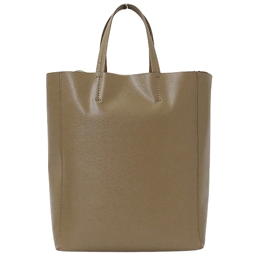 Celine Beige Grained Leather Small Vertical Cabas Tote Bag