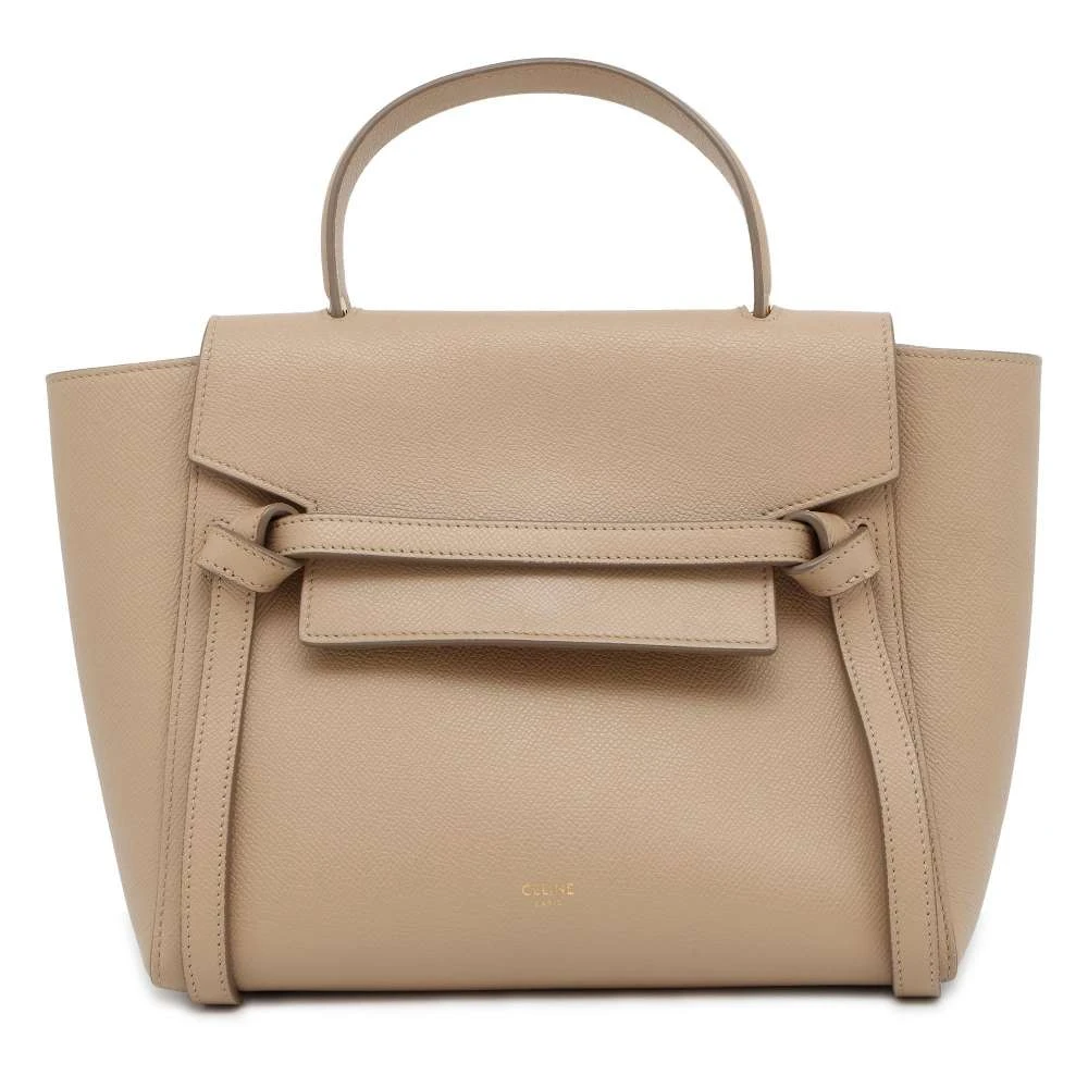 Celine Beige Leather Micro Belt Bag