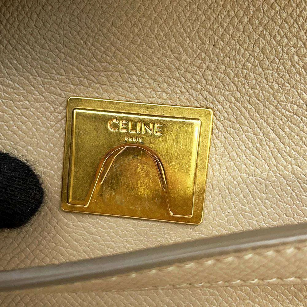 Celine Beige Leather Micro Belt Bag