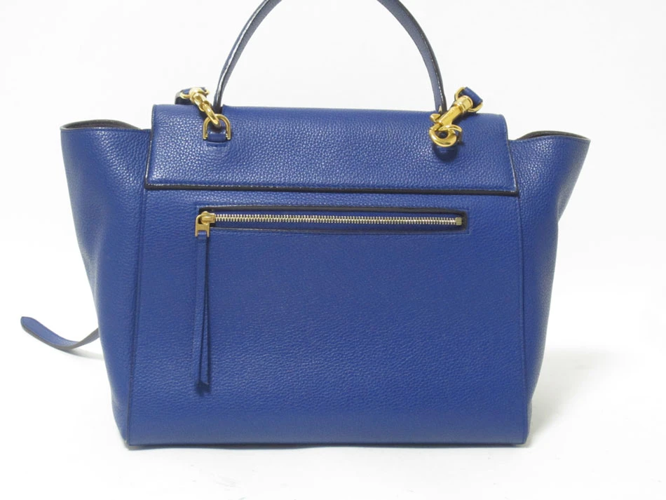 Celine Blue Leather Mini Belt Top Handle Bag