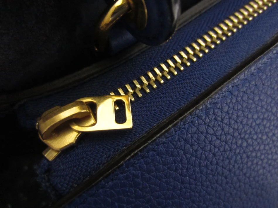 Celine Blue Leather Mini Belt Top Handle Bag