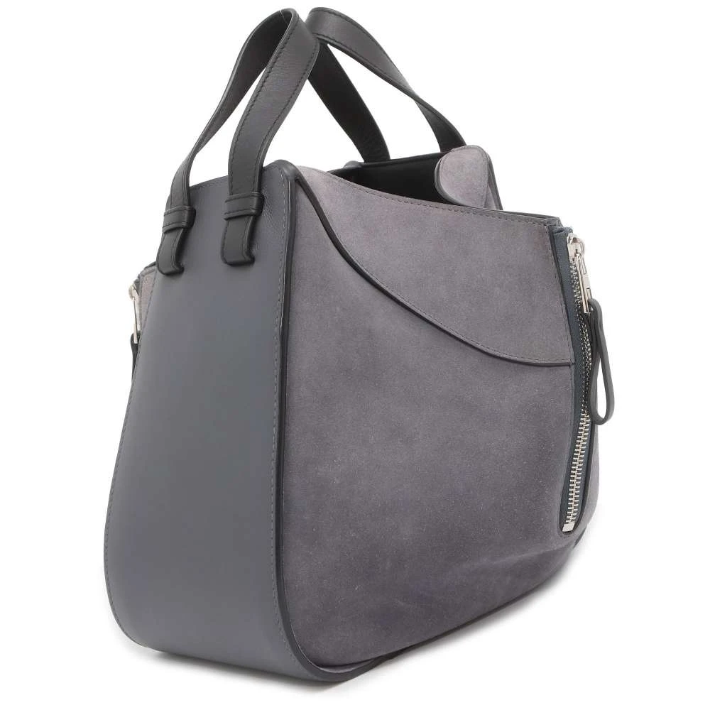 Loewe Grey Leather and Suede Small Hammock Tote Bag