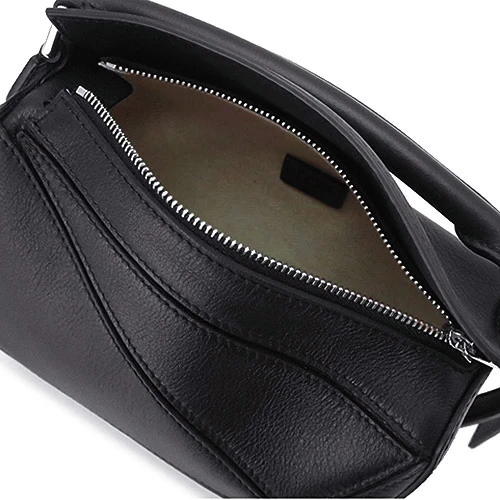 Loewe Black Leather Mini Puzzle Shoulder Bag