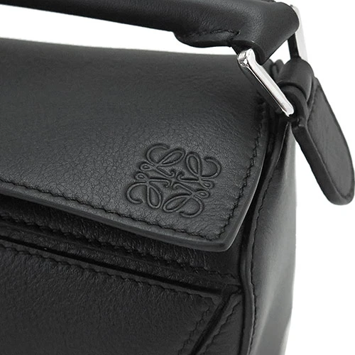 Loewe Black Leather Mini Puzzle Shoulder Bag