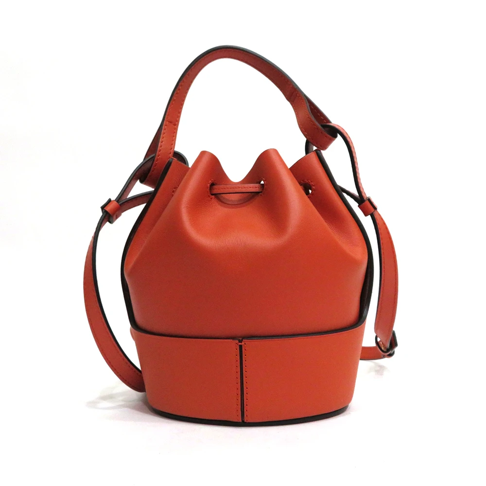 Loewe Vermillion Napa Calf Leather Mini Balloon Drawstring Bag