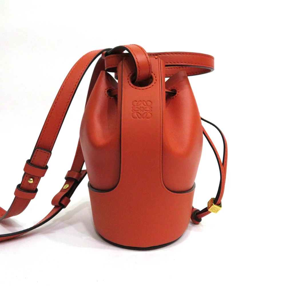 Loewe Vermillion Napa Calf Leather Mini Balloon Drawstring Bag