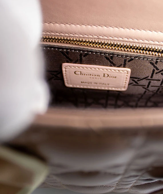 Christian Dior Small Lady Dior Bag Caramel Beige Cannage Lambskin