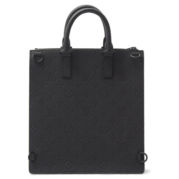 Louis Vuitton Black Monogram Taurillon Sac Plat Tote Bag