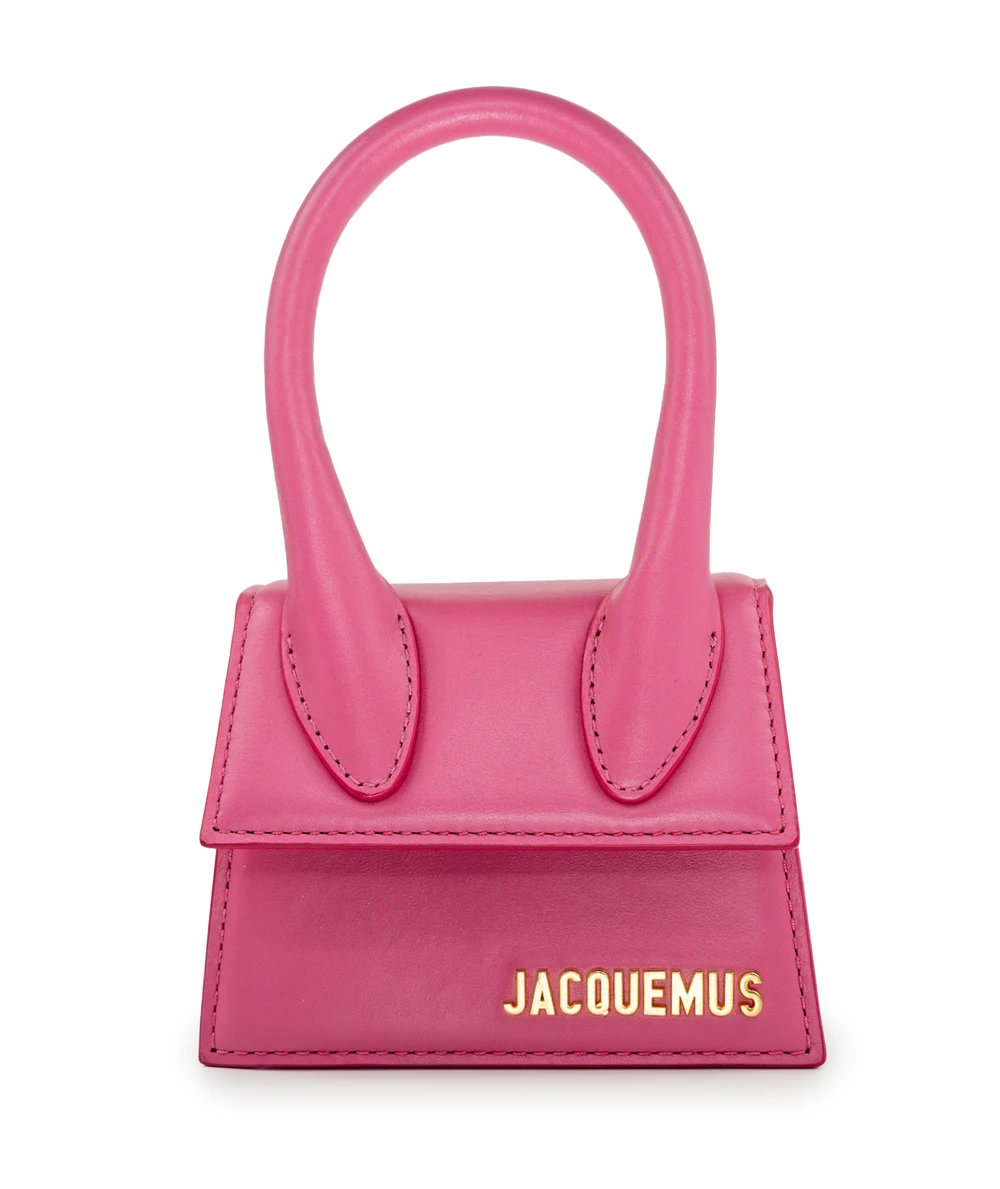 Jacquemus Light Pink Leather Le Chiquito Moyen Top Handle Bag