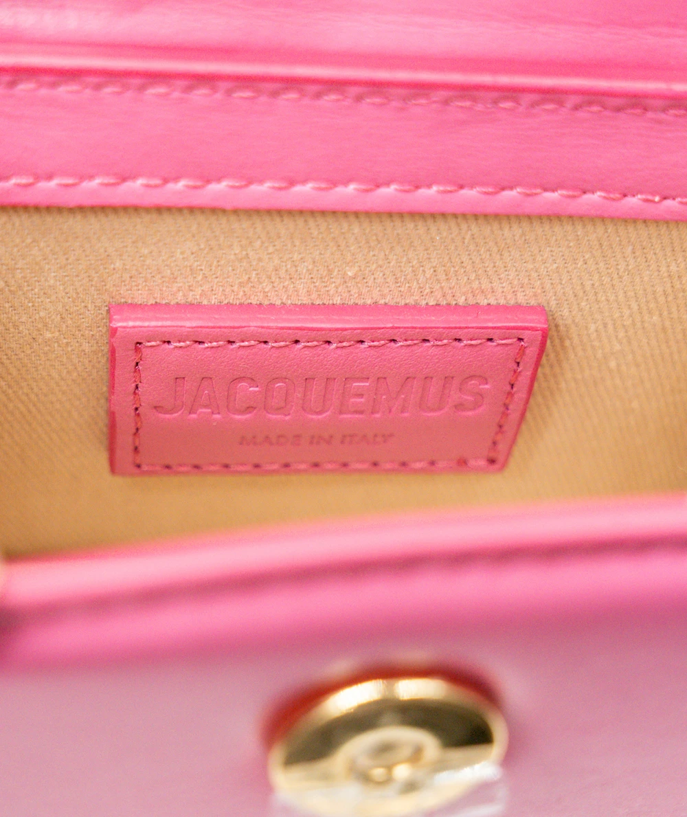 Jacquemus Light Pink Leather Le Chiquito Moyen Top Handle Bag