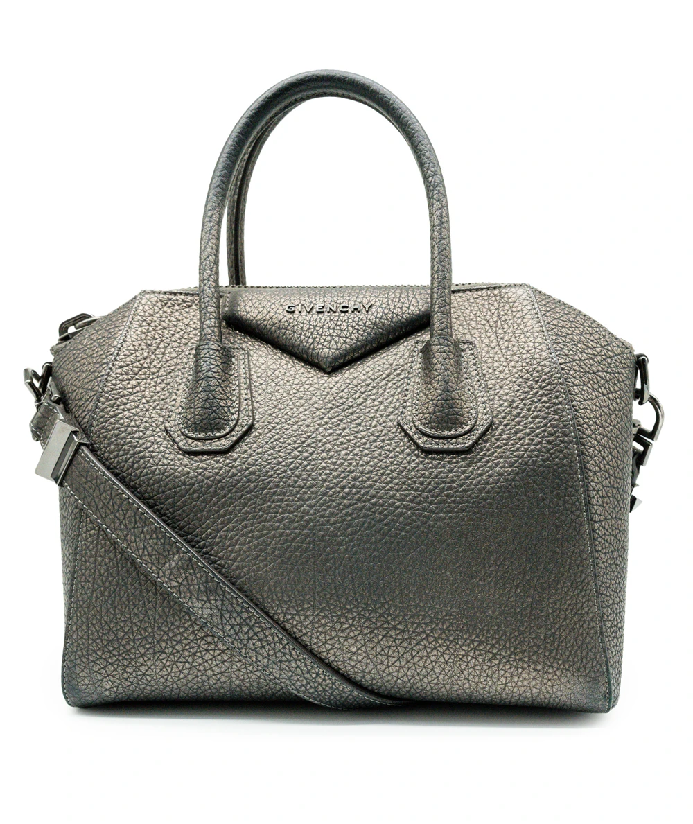 Givenchy Metallic Grained Leather Medium Antigona Satchel