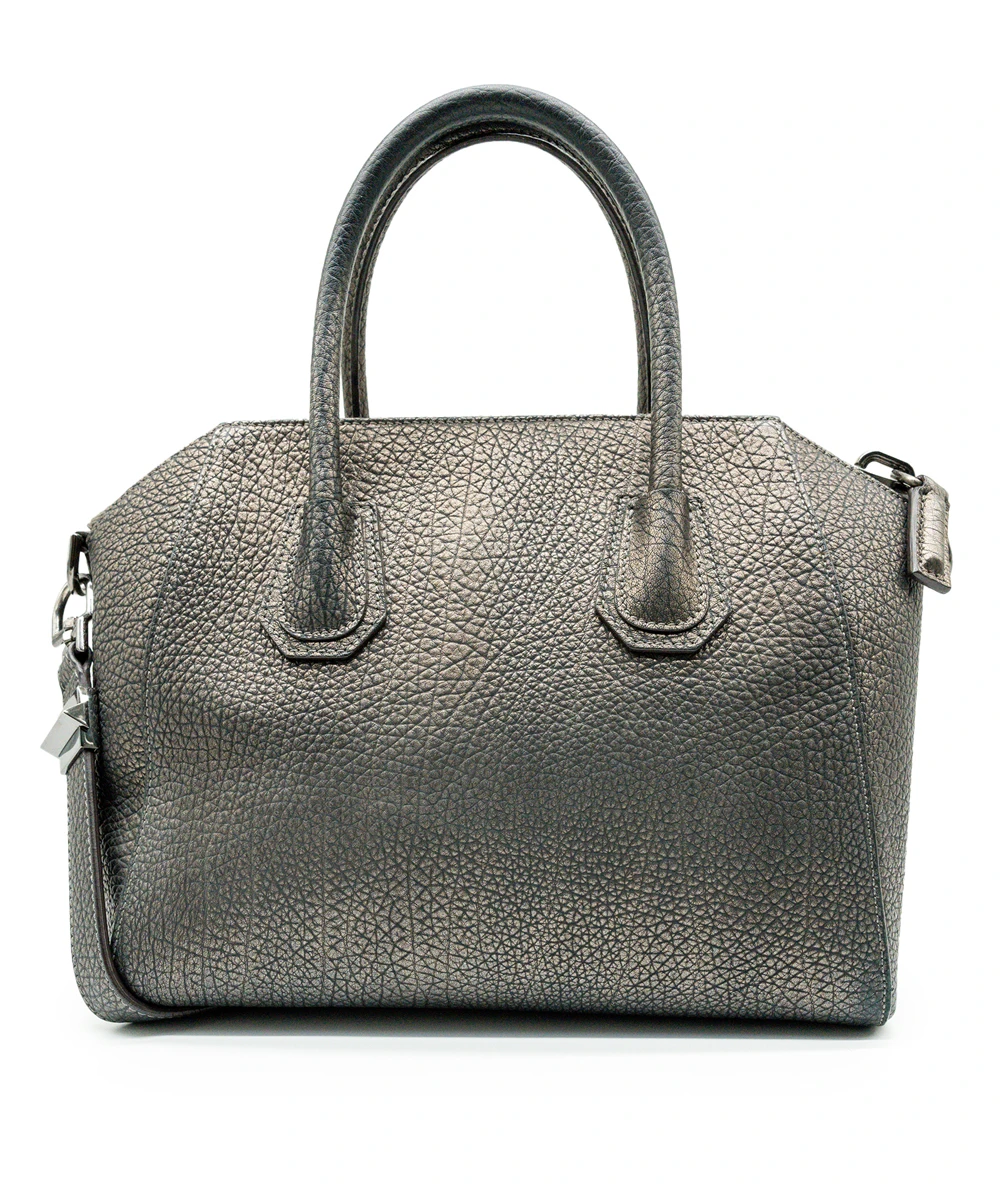 Givenchy Metallic Grained Leather Medium Antigona Satchel