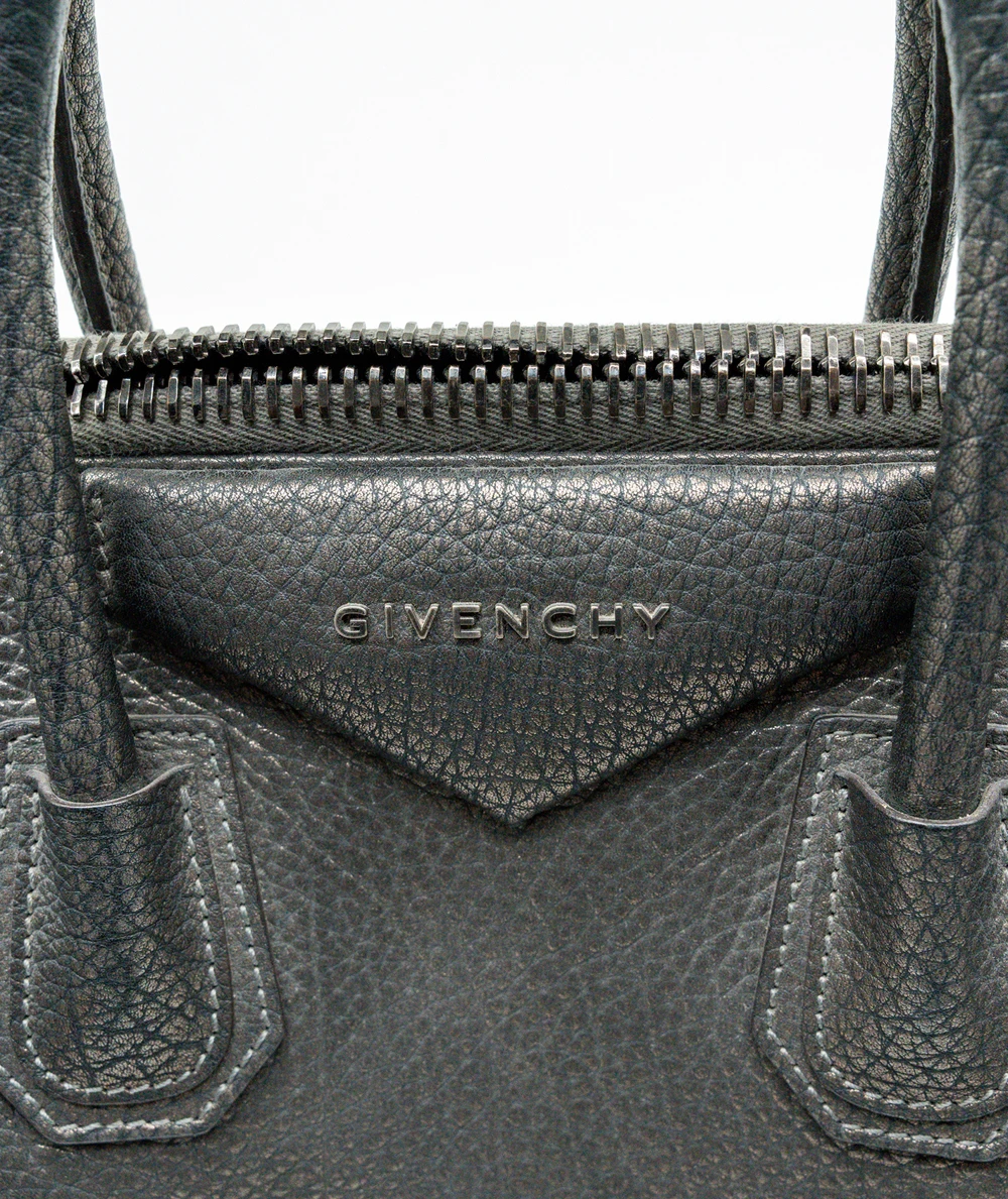 Givenchy Metallic Grained Leather Medium Antigona Satchel