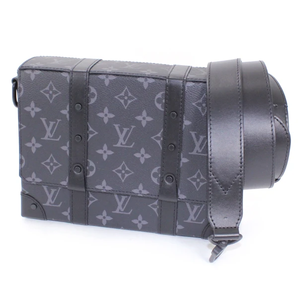 Louis Vuitton Black Monogram Eclipse Trunk Messenger PM Shoulder Bag