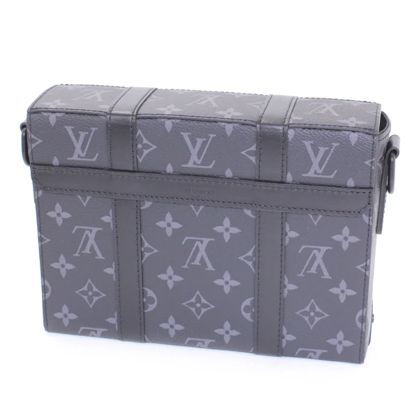 Louis Vuitton Black Monogram Eclipse Trunk Messenger PM Shoulder Bag