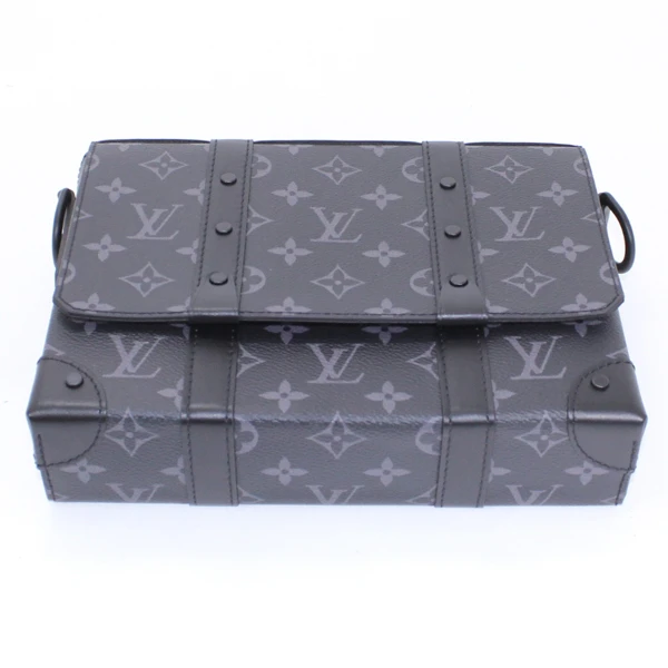 Louis Vuitton Black Monogram Eclipse Trunk Messenger PM Shoulder Bag