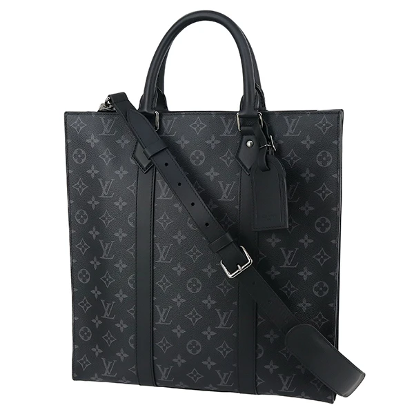 Louis Vuitton Black Monogram Eclipse Canvas Sac Plat Tote Bag