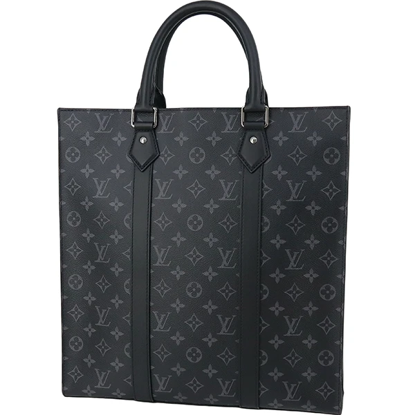 Louis Vuitton Black Monogram Eclipse Canvas Sac Plat Tote Bag