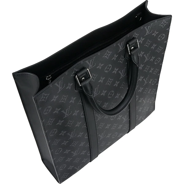 Louis Vuitton Black Monogram Eclipse Canvas Sac Plat Tote Bag