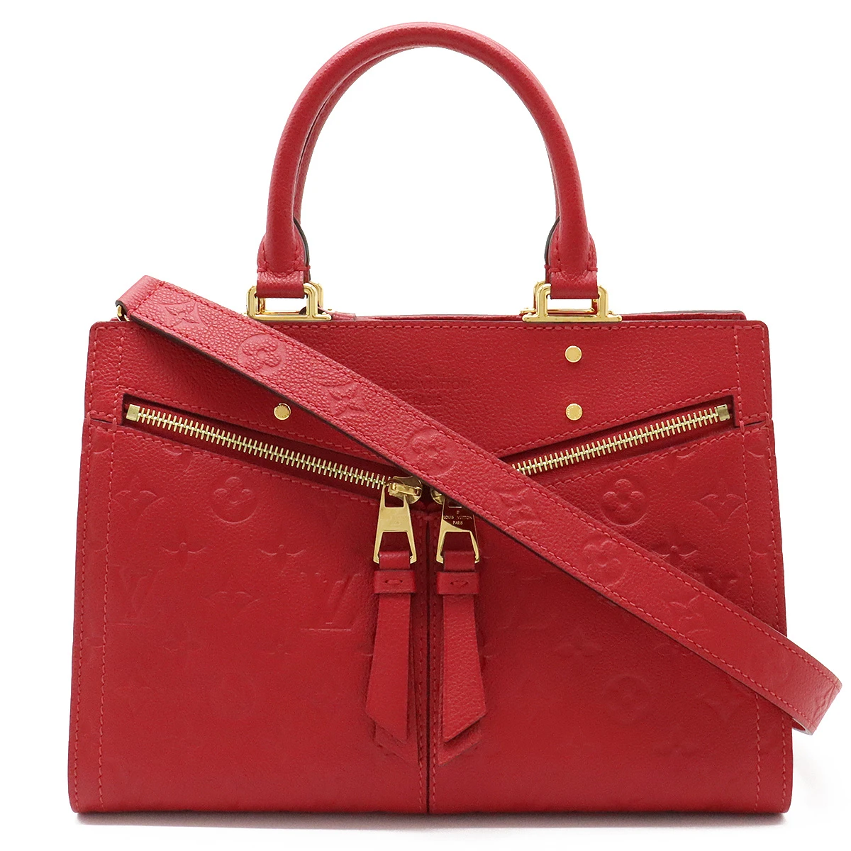 Louis Vuitton Red Monogram Empreinte Sully PM Shoulder Bag