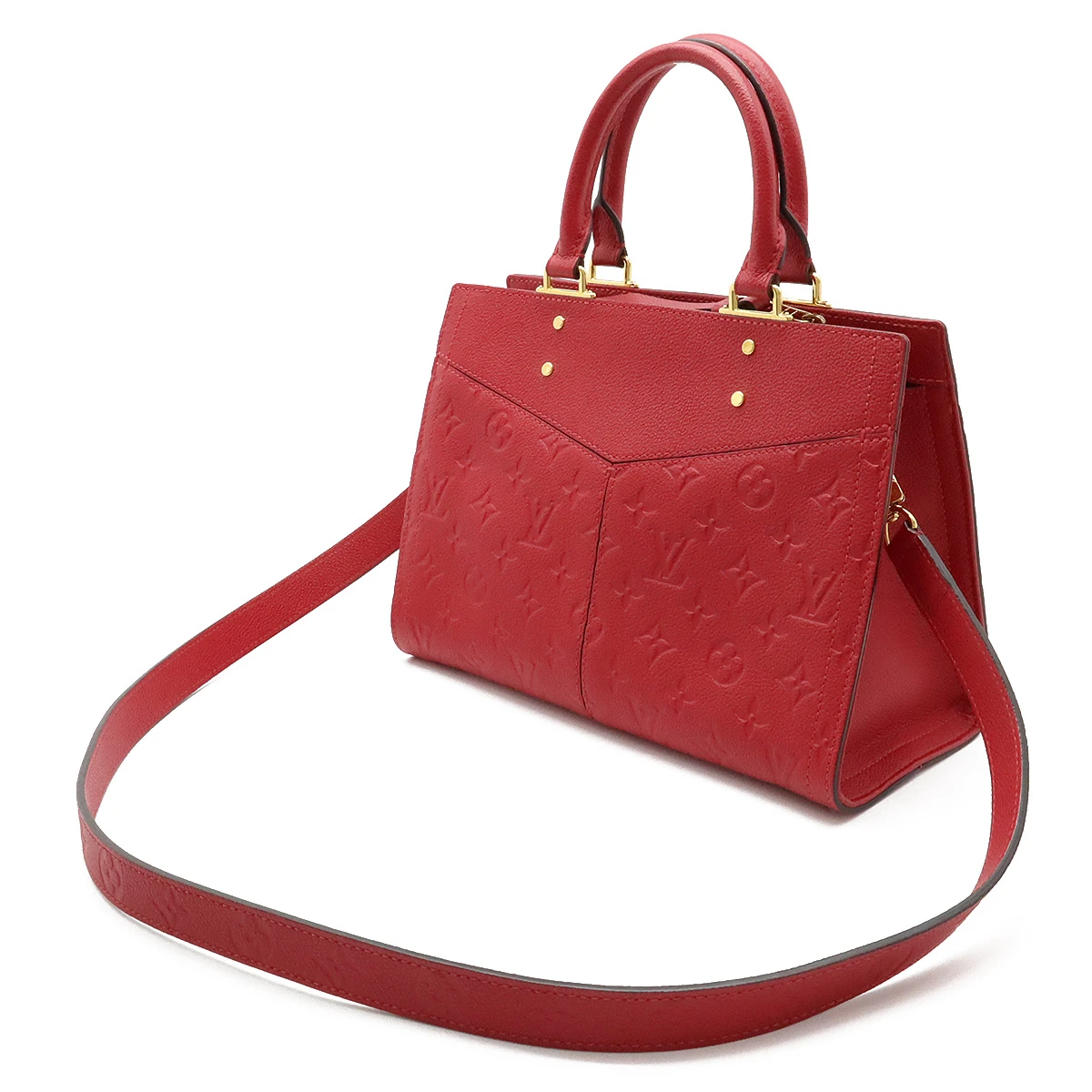 Louis Vuitton Red Monogram Empreinte Sully PM Shoulder Bag