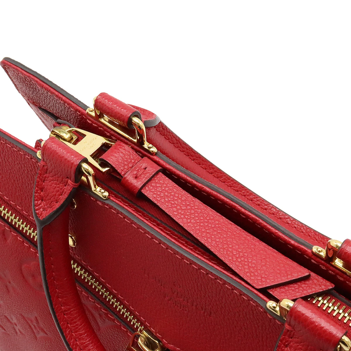 Louis Vuitton Red Monogram Empreinte Sully PM Shoulder Bag