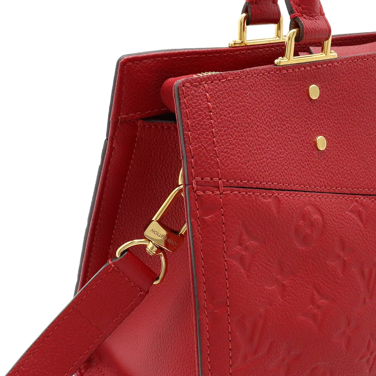 Louis Vuitton Red Monogram Empreinte Sully PM Shoulder Bag