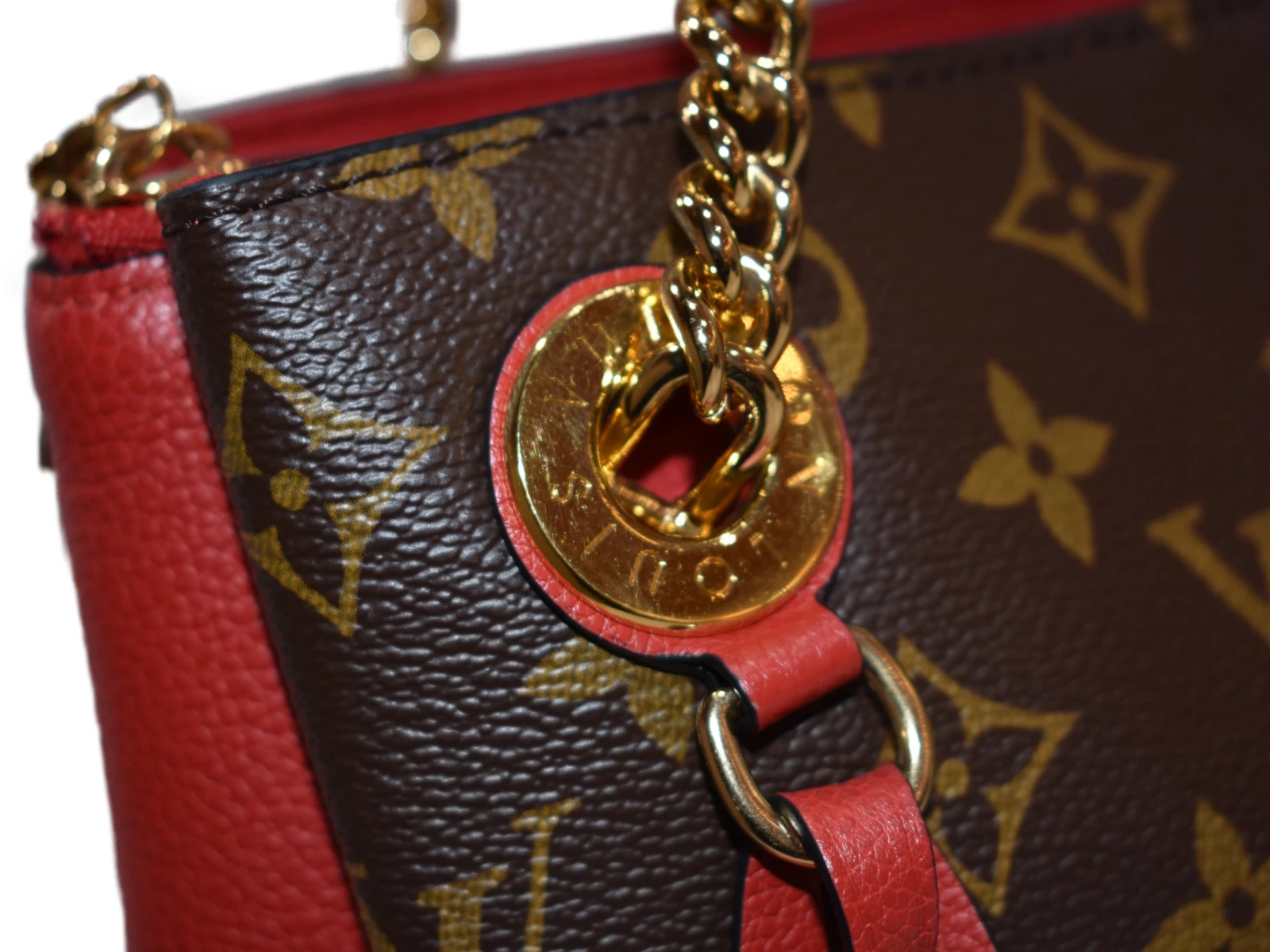 Louis Vuitton Red Monogram Canvas and Leather Surene MM Bag