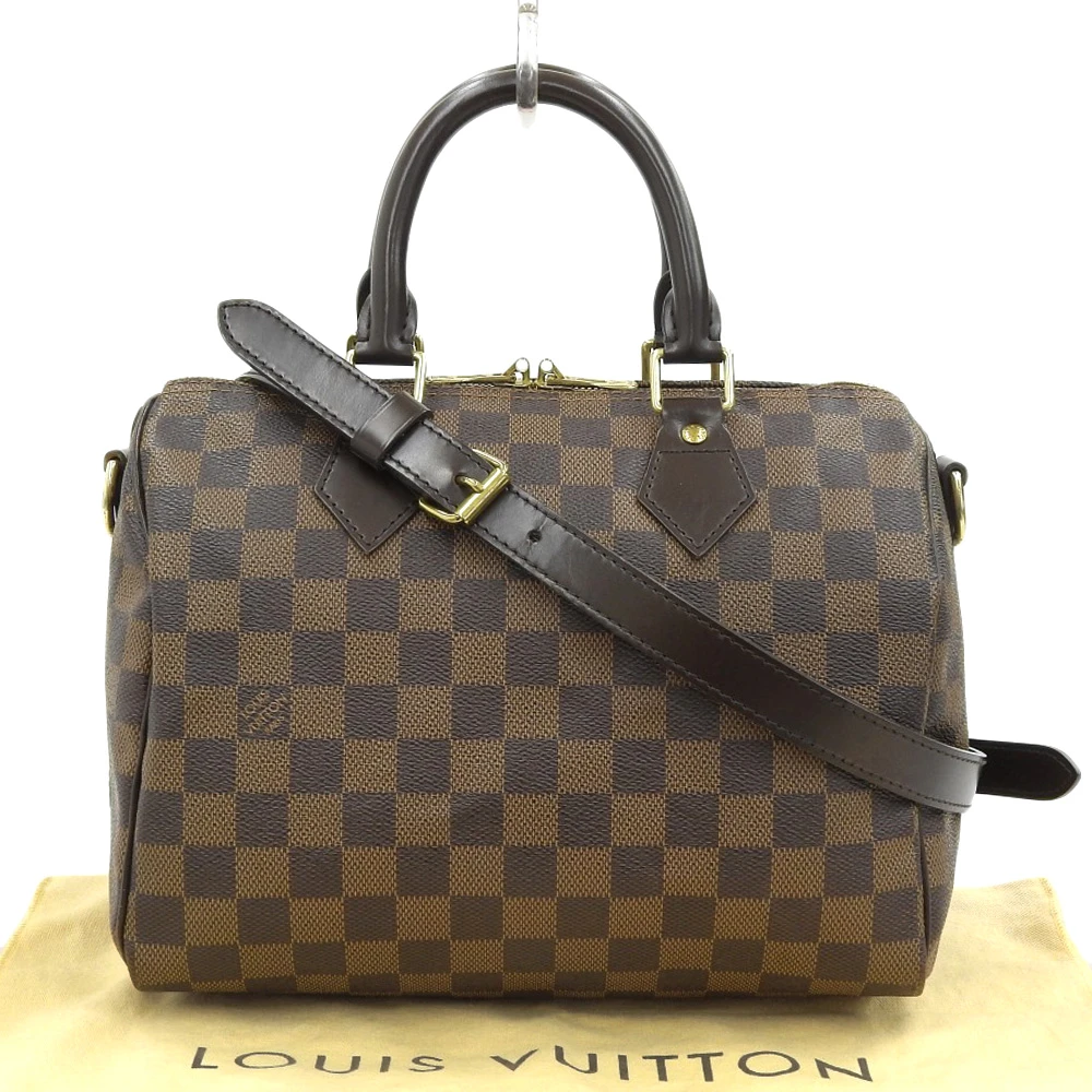 Louis Vuitton Speedy 25 Bandouliere Damier Ebene Bag