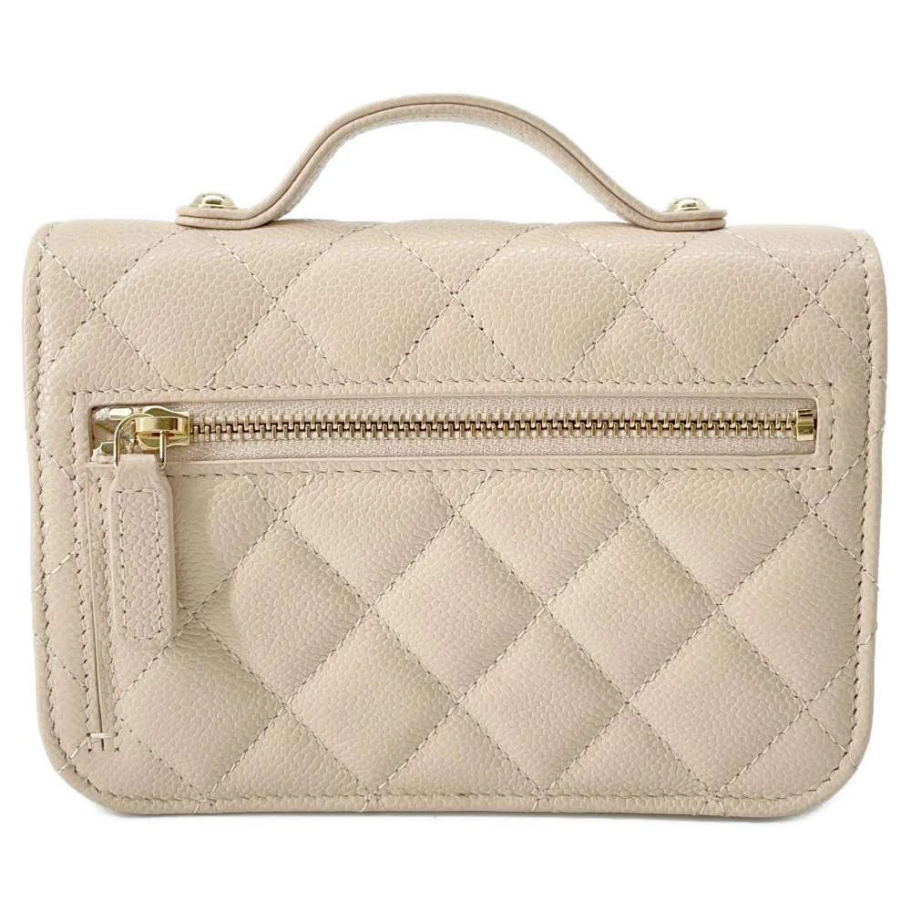 Chanel Beige Caviar Leather Business Affinity Flap Bag