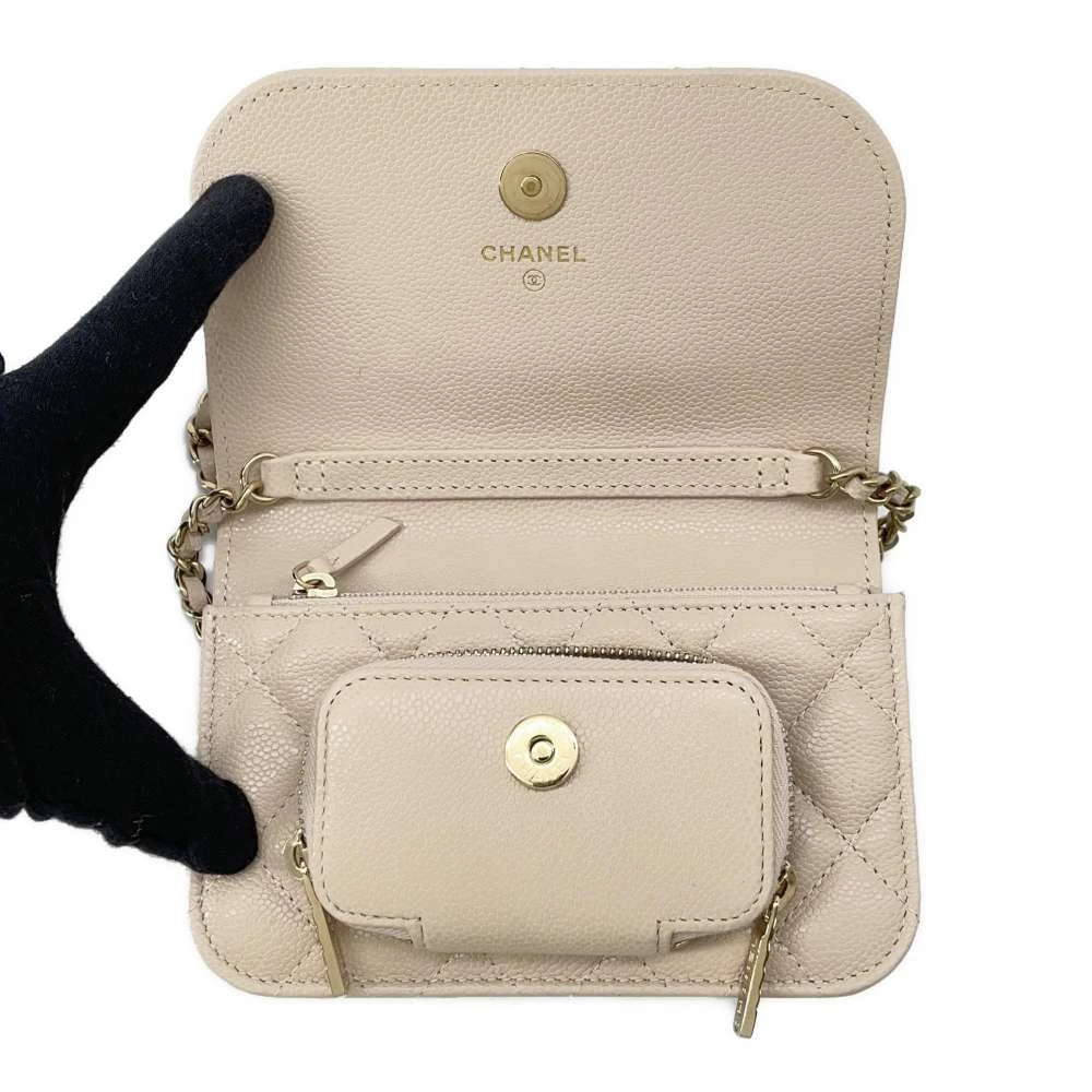 Chanel Beige Caviar Leather Business Affinity Flap Bag