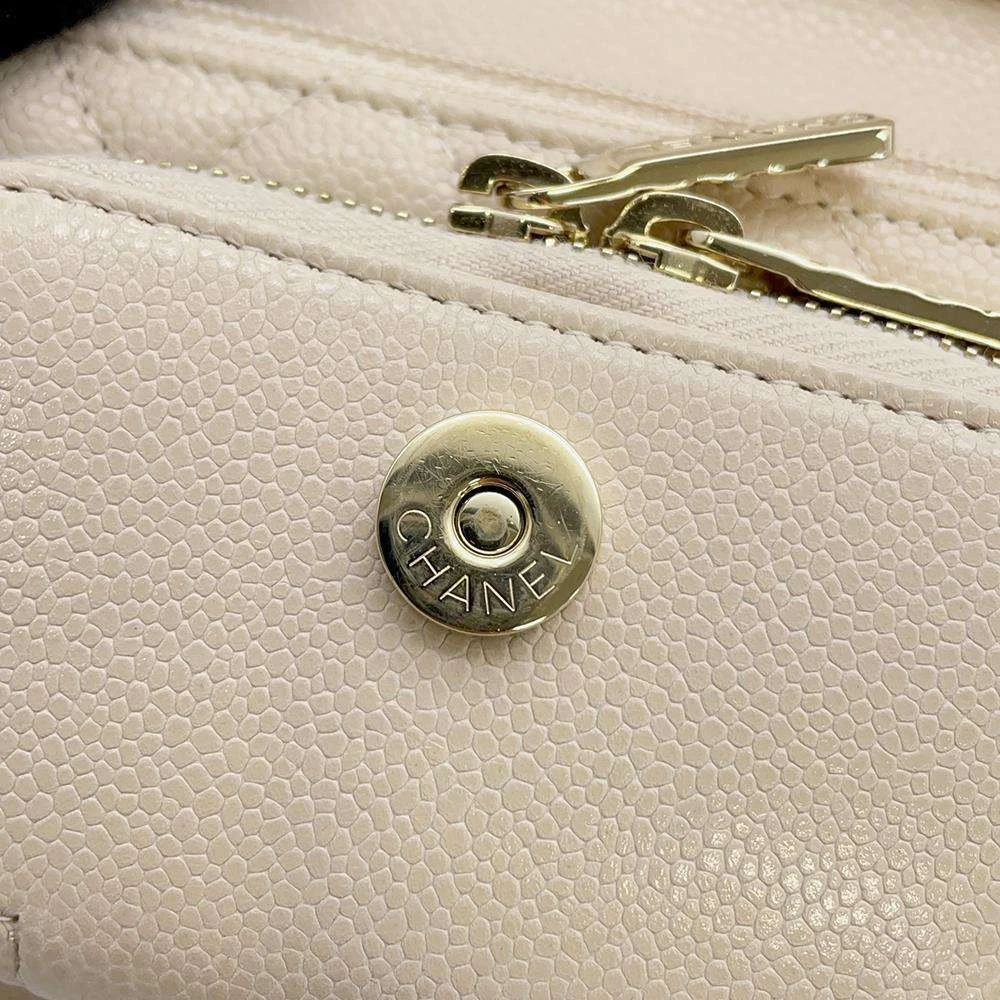 Chanel Beige Caviar Leather Business Affinity Flap Bag