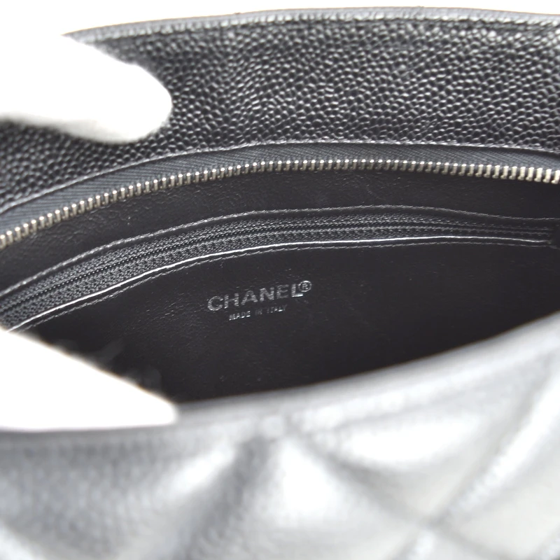 Chanel Black Caviar Medallion Tote Bag