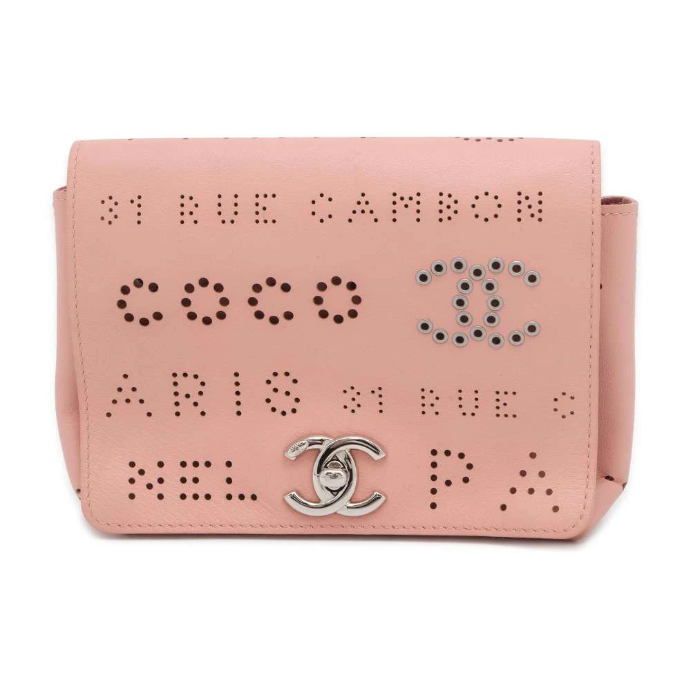 Chanel Pink Leather Eyelet Waist Bag