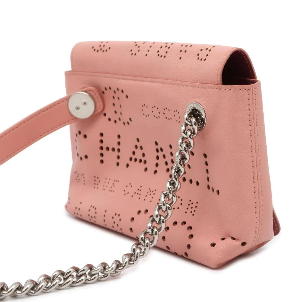 Chanel Pink Leather Eyelet Waist Bag