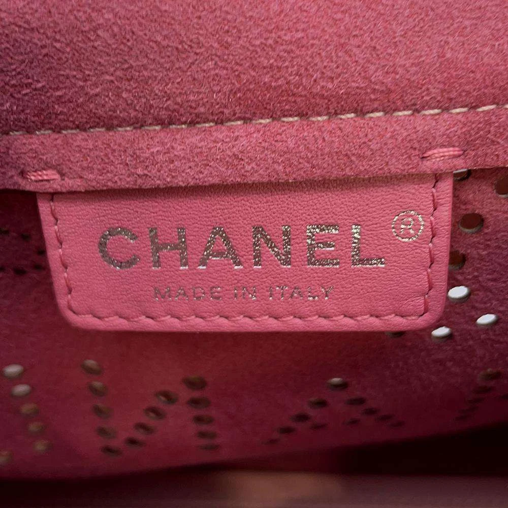 Chanel Pink Leather Eyelet Waist Bag