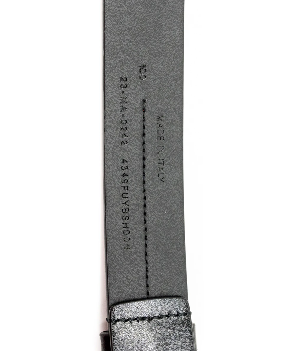 Dior Black Leather Buckle Belt 95CM