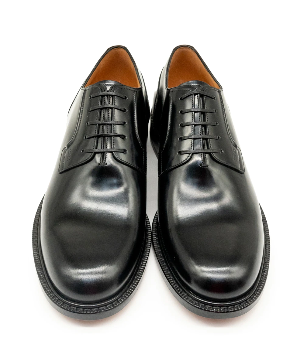 Dior Size 44 Black Leather Lace Up Derby Shoes