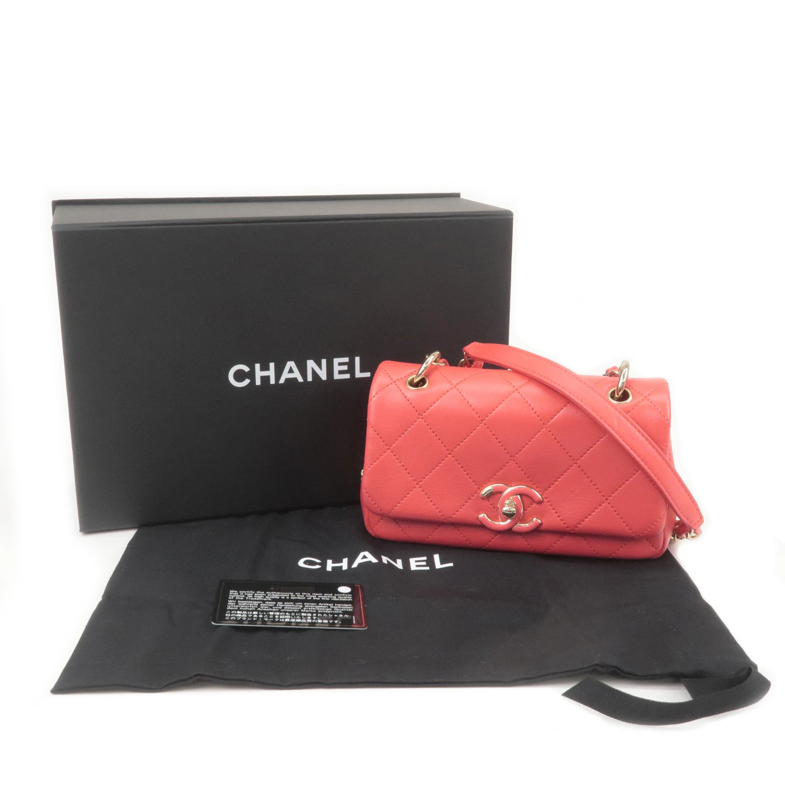 Chanel Mini Pink Matlasse Lambskin Diagonal Chain Shoulder Bag