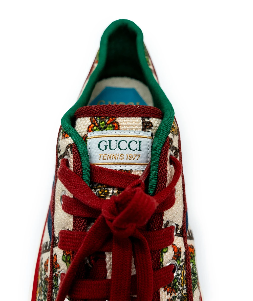 Gucci Size 46 Tennis 1977 Crown Print Men's Sneakers