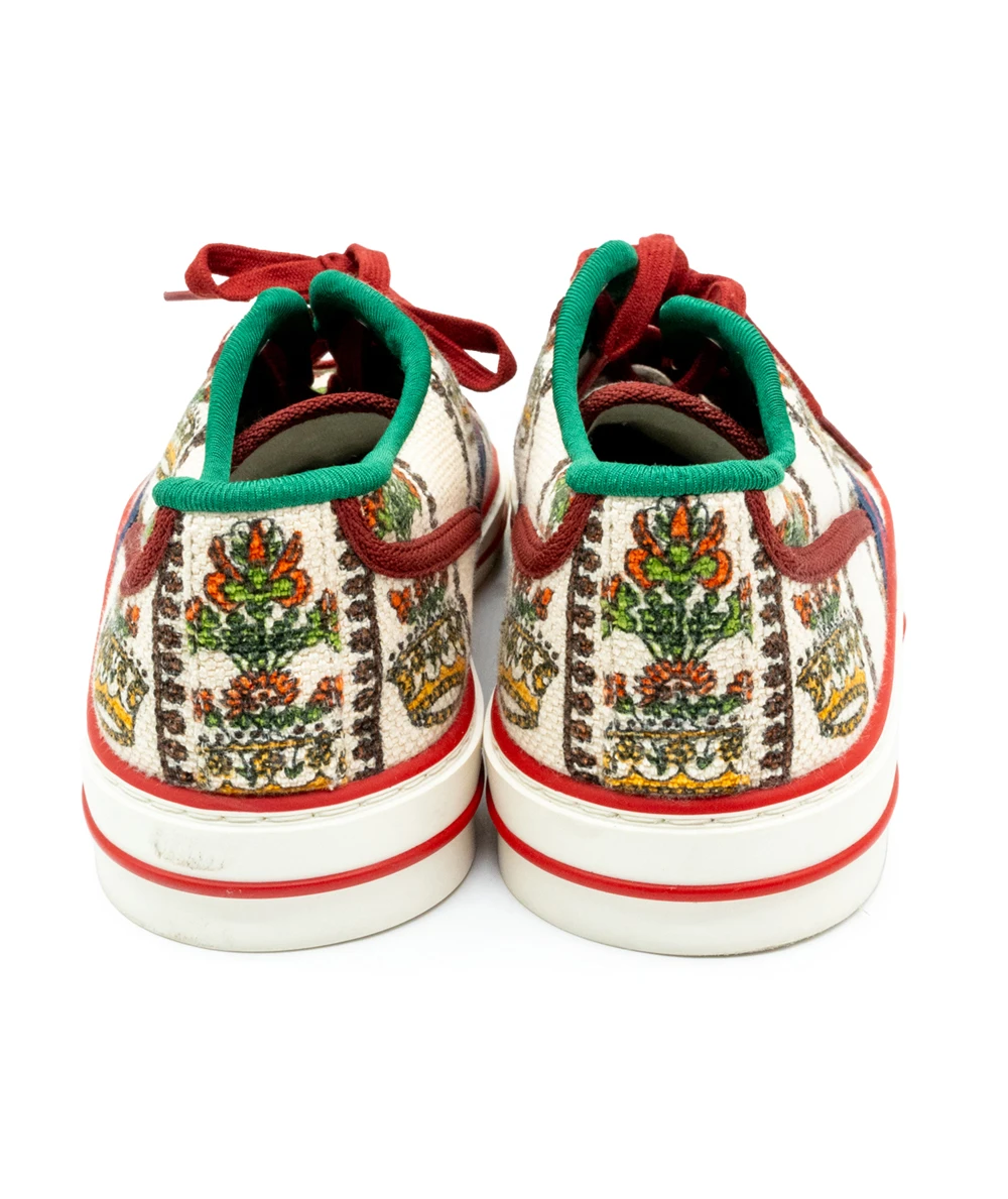 Gucci Size 46 Tennis 1977 Crown Print Men's Sneakers