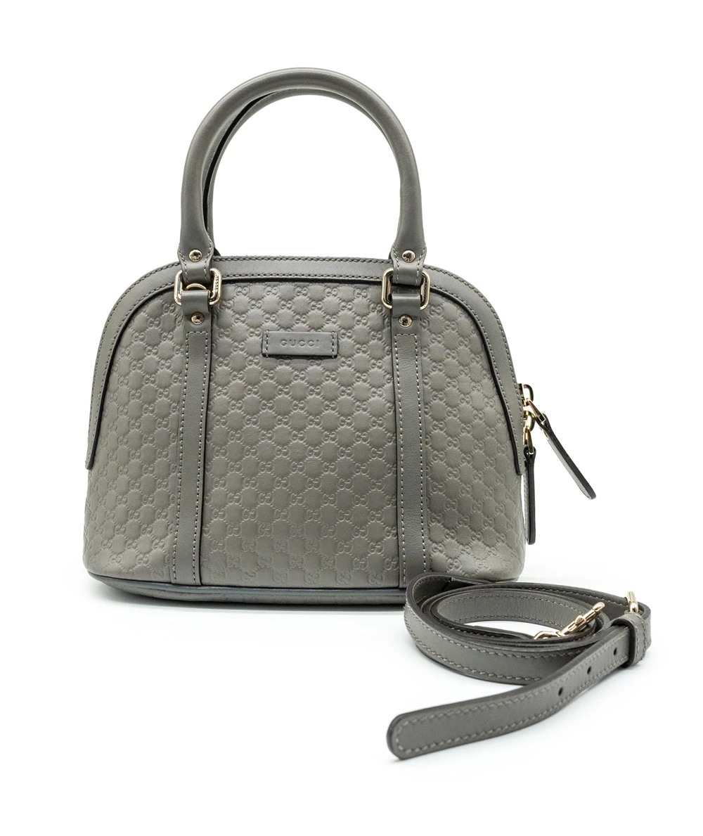 Gucci Grey Microguccissima Leather Mini Dome Bag