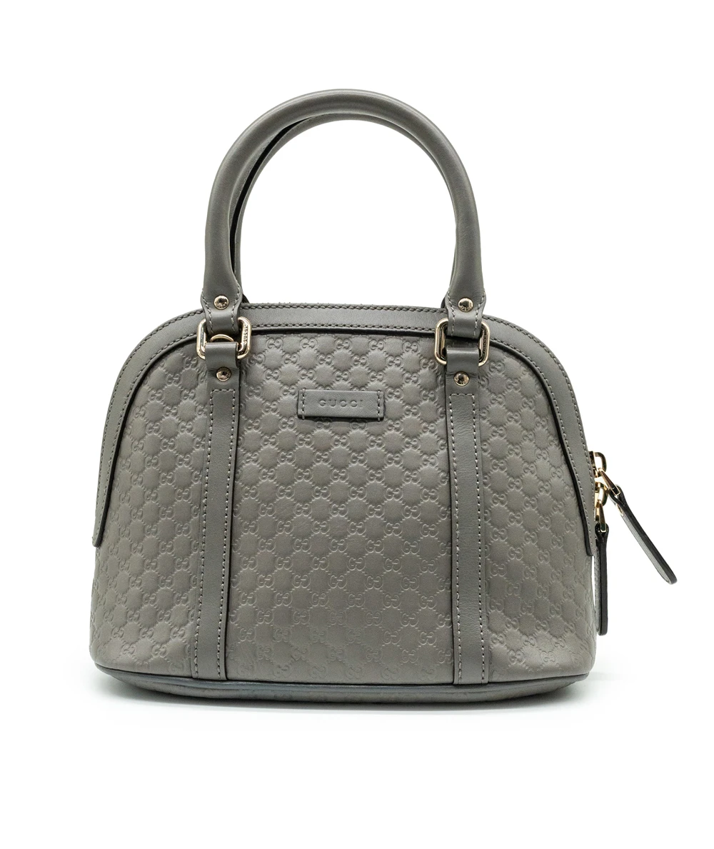 Gucci Grey Microguccissima Leather Mini Dome Bag