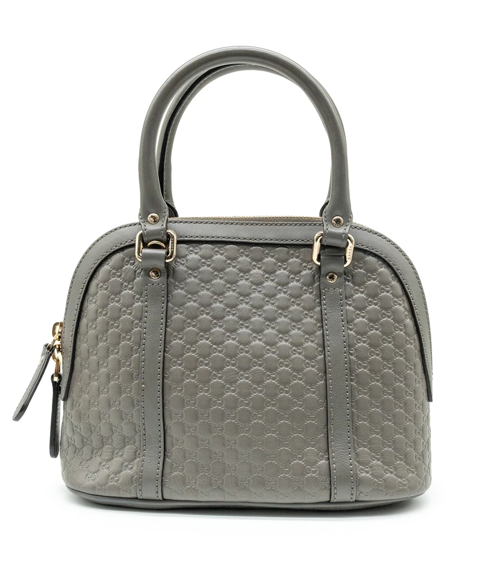 Gucci Grey Microguccissima Leather Mini Dome Bag