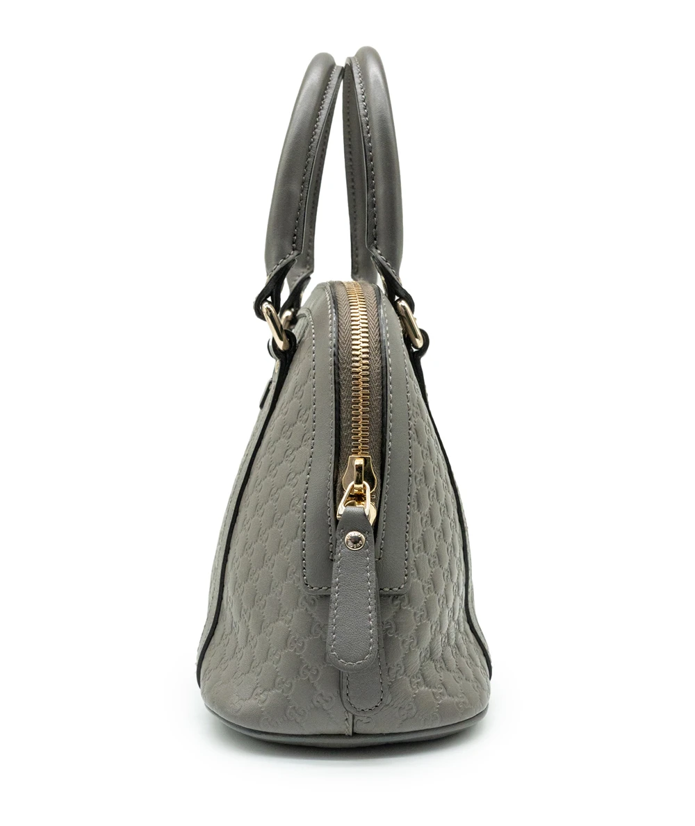 Gucci Grey Microguccissima Leather Mini Dome Bag