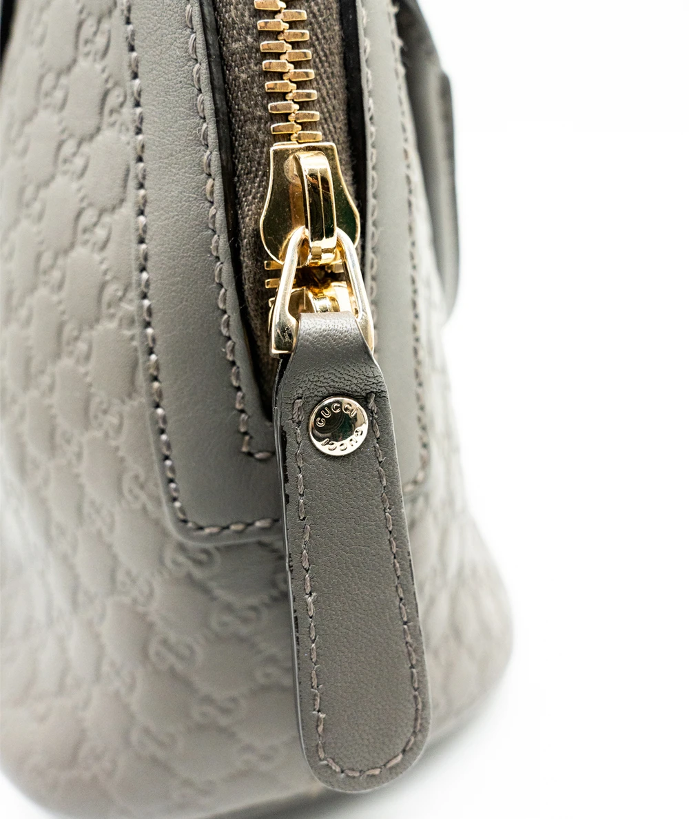 Gucci Grey Microguccissima Leather Mini Dome Bag