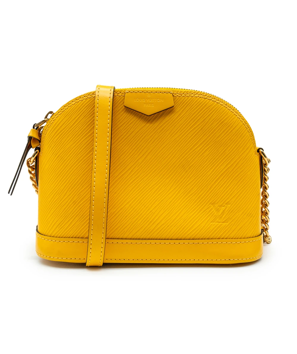 Louis Vuitton Yellow Epi Leather Alma Mini Bag