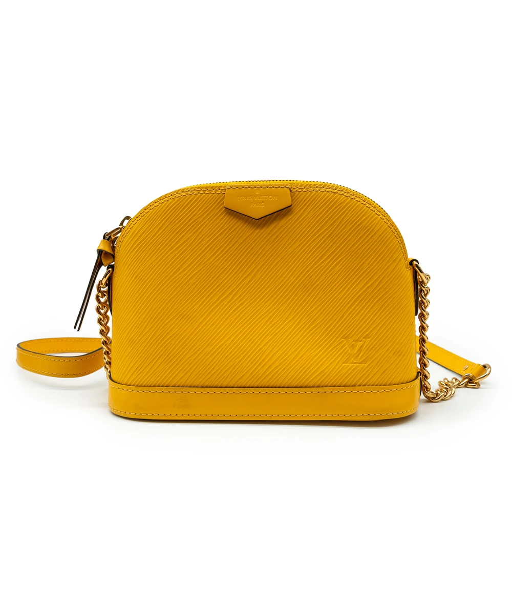 Louis Vuitton Yellow Epi Leather Alma Mini Bag